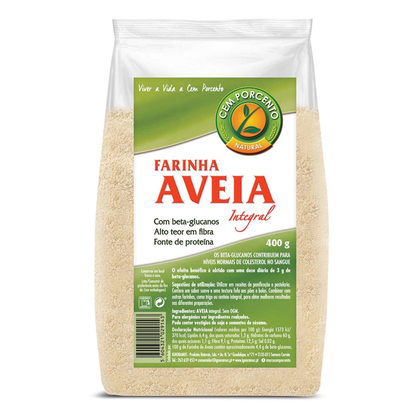 Harina de Avena Integral 400g