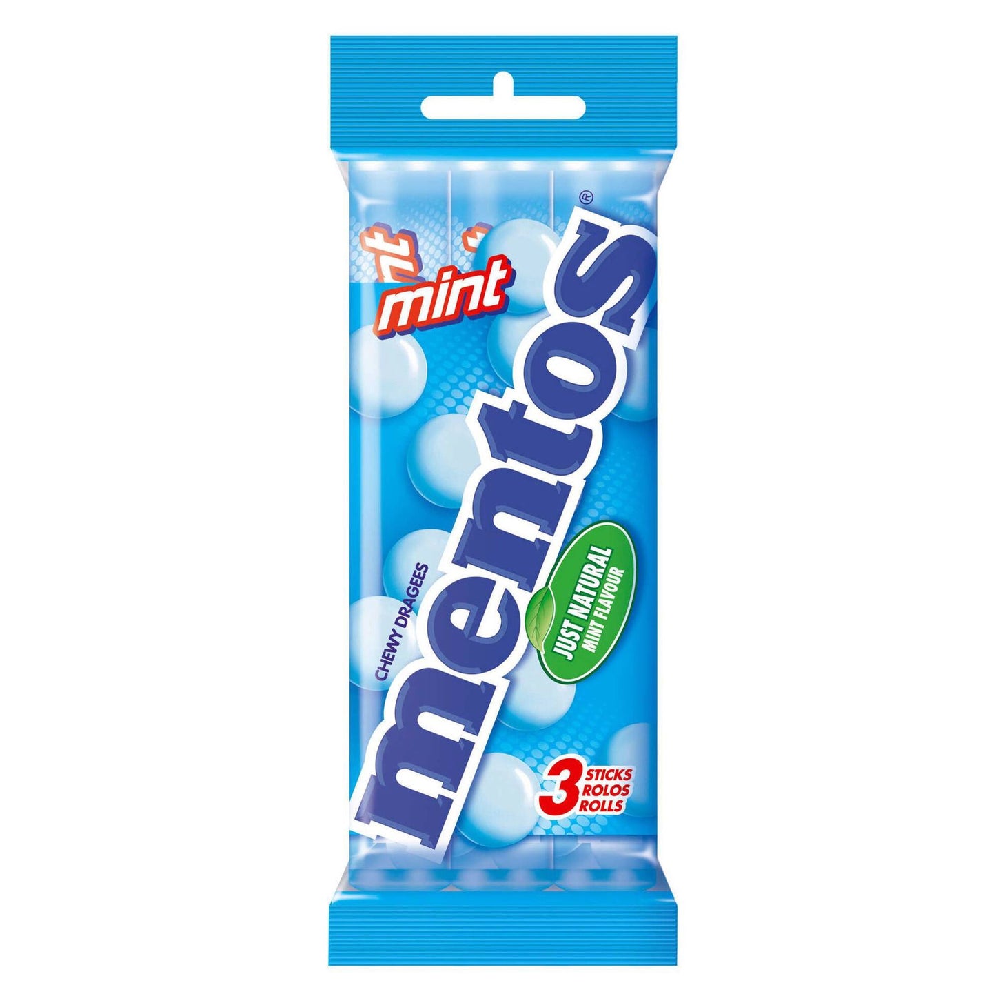 Mint Chewy Dragees Mentos 3x38g – Chewy Soft Sweets – Share Bag