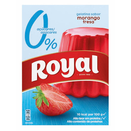 Strawberry Jelly Gelatin Powder Royal 31 grams Zero Sugar
