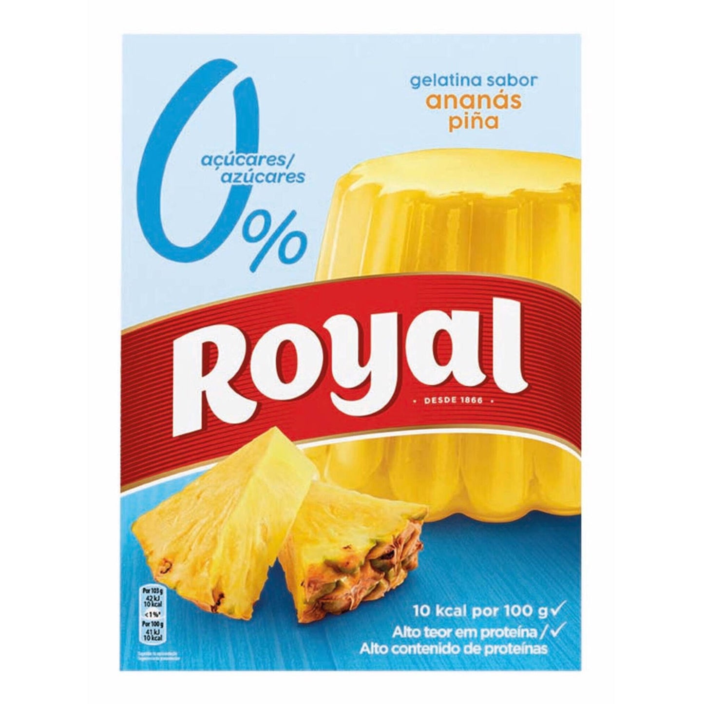 Pineapple Jelly Gelatin Royal 31g Zero Sugar