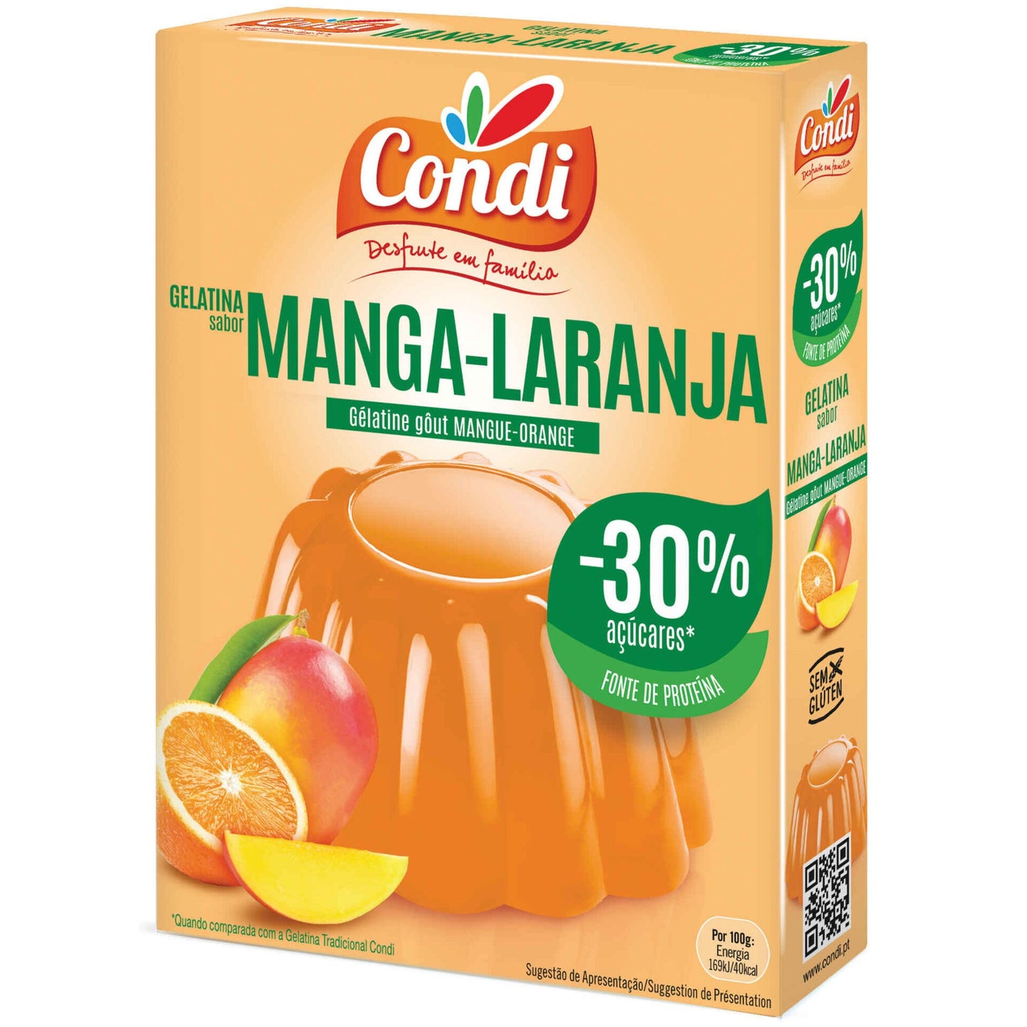 Mango Orange Jelly Gelatin -30% Less Sugar Condi 114g Vegan