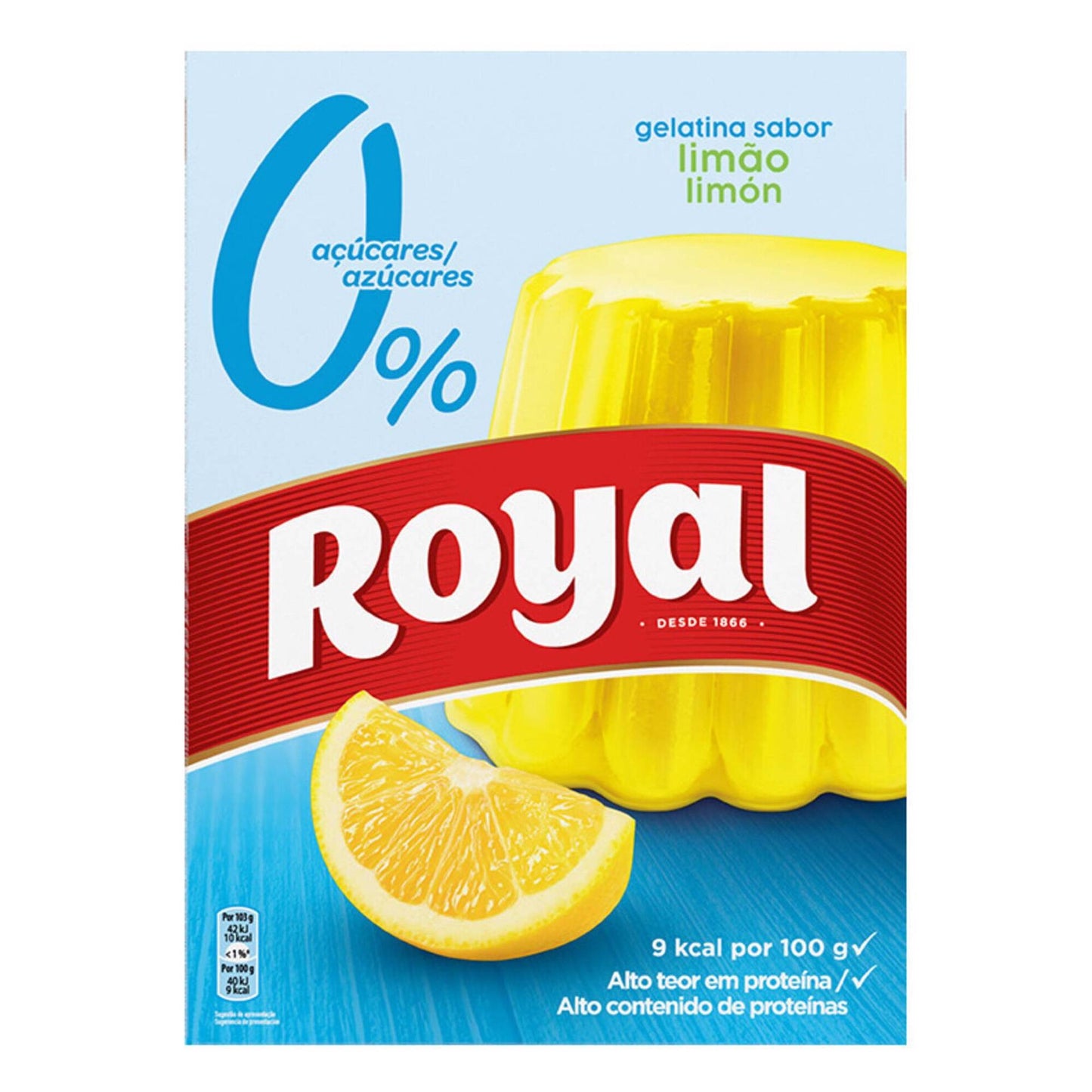 Lemon Jelly Powder Gelatin Royal 31g Zero Sugar