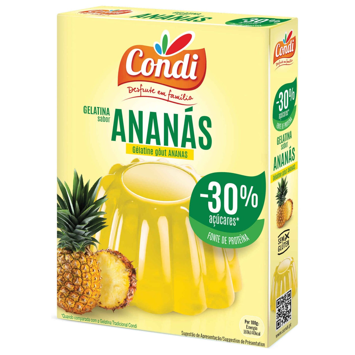 Pineapple Jelly Gelatin Powder -30% Less Sugar Condi 114g