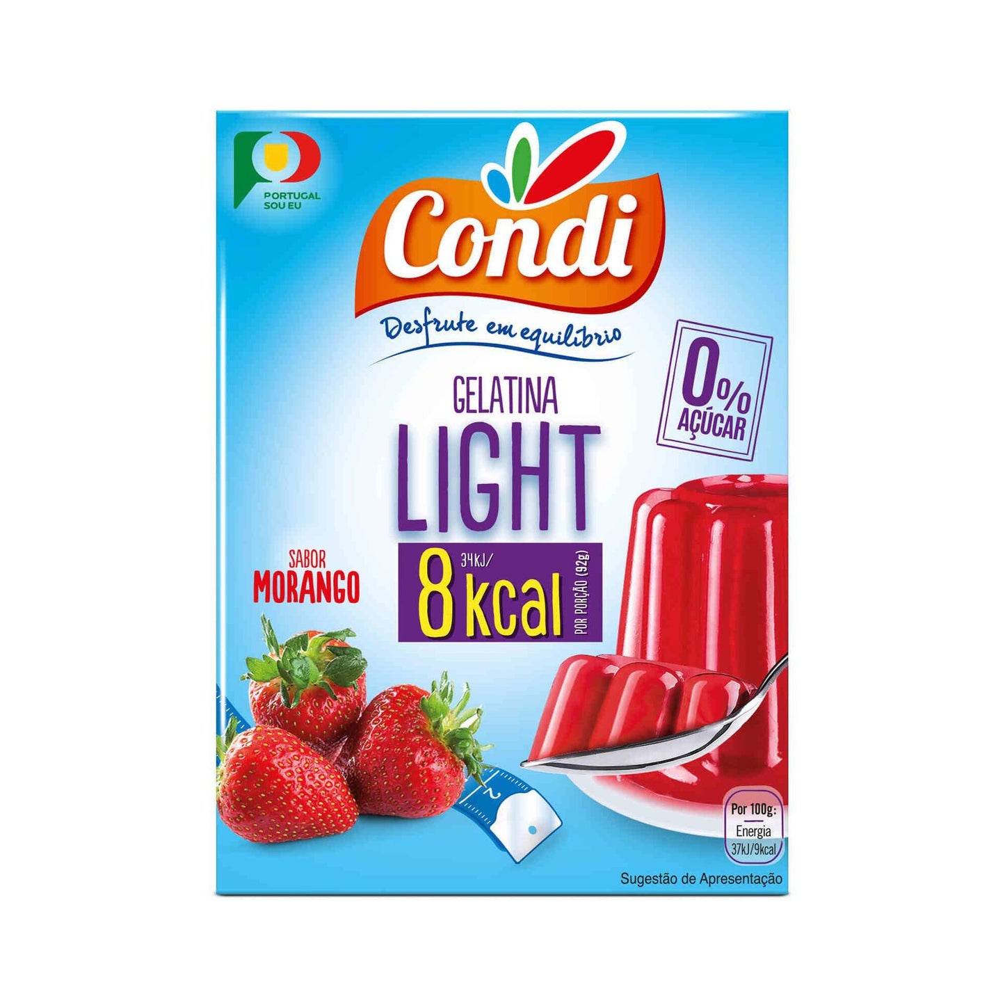 Jelly Light Erdbeer-Gelatinepulver Condi 30g