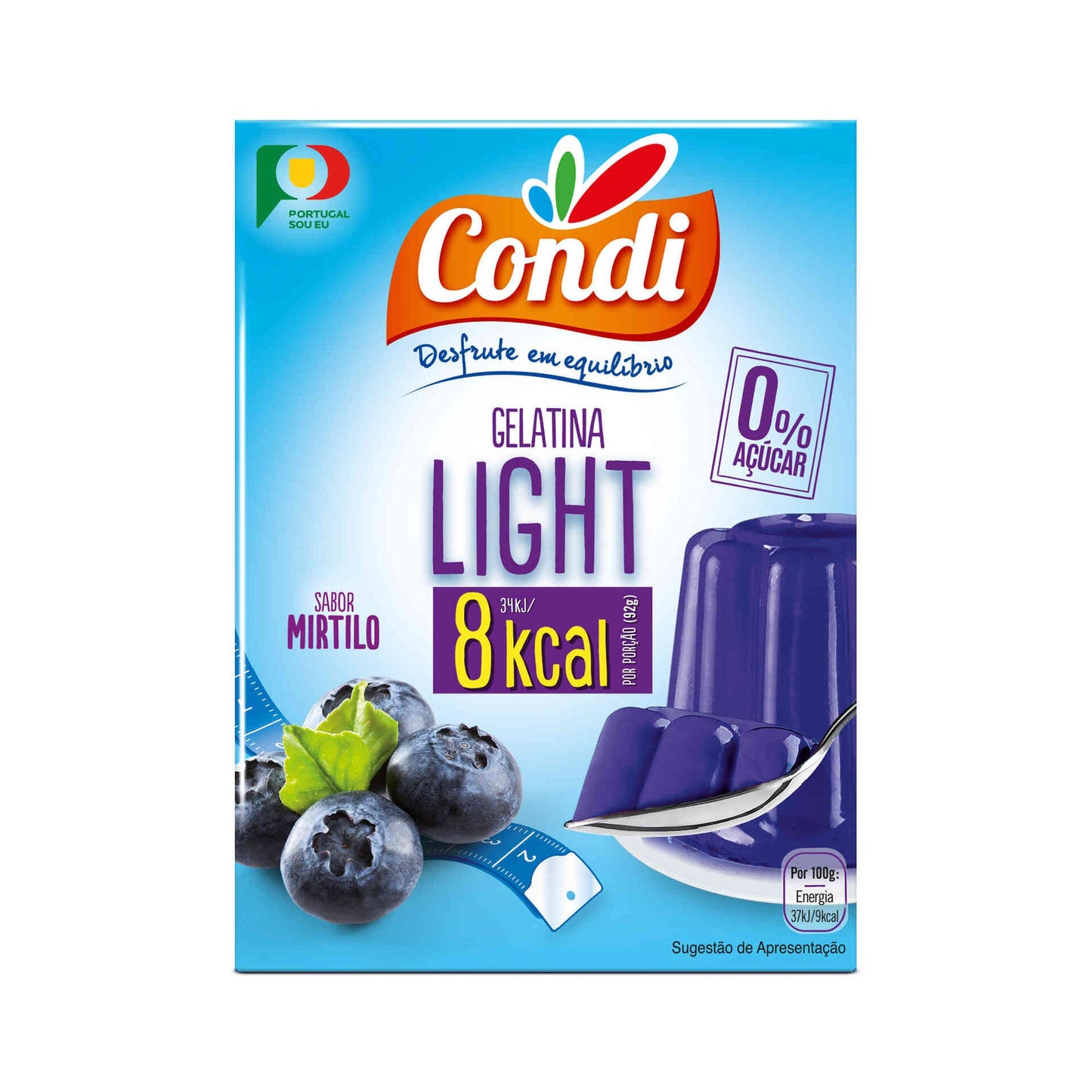 Jelly Light Blaubeerpulver Gelatine Condi 30g Zuckerarm