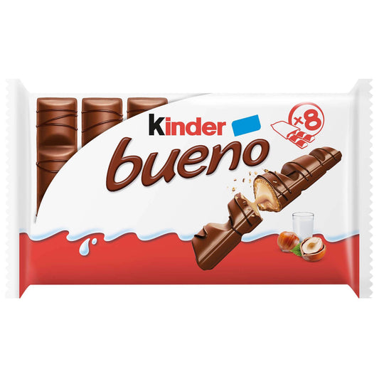 Kinder Bueno Chocolate Snack Kinder 344 gr (8 units)