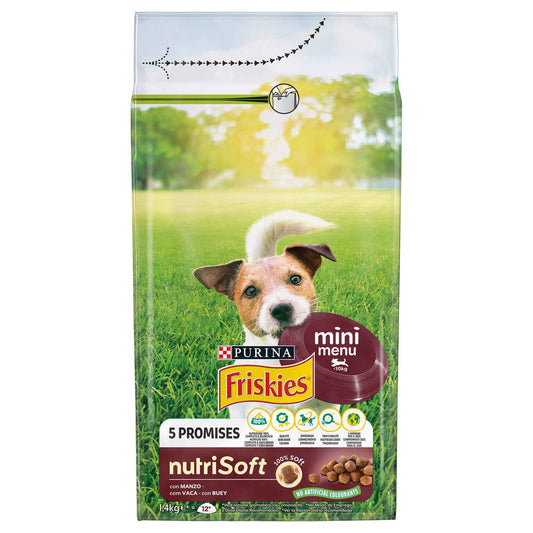 Adult Dog Food Mini Menu VitaFit Beef Purina Friskies 1.4 kg