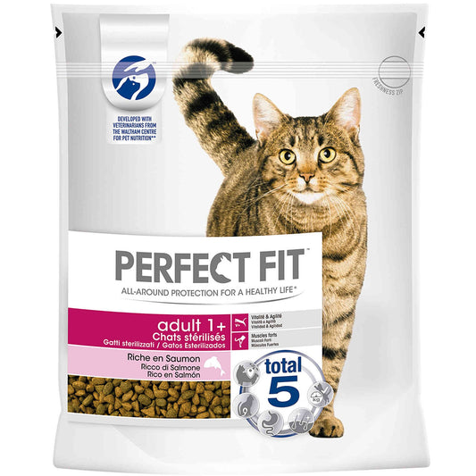 Salmon Sterilized Adult Cat Food Perfect Fit 1.4 kg