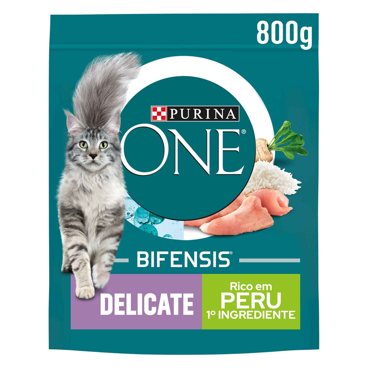 Sensitive Turkey Adult Cat Food Purina One 800g