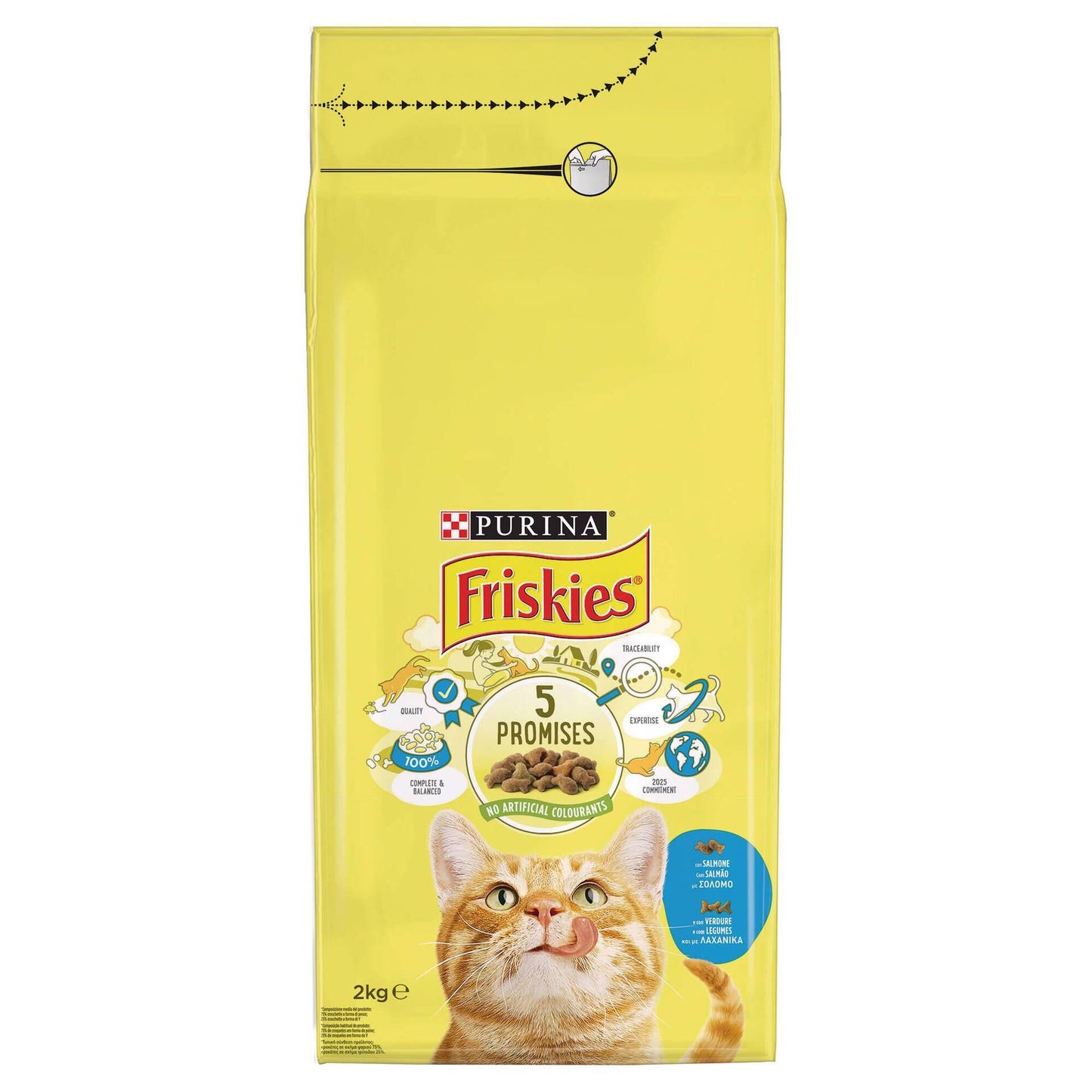 Alimento para gatos adultos con salmón Purina Friskies 2 kg