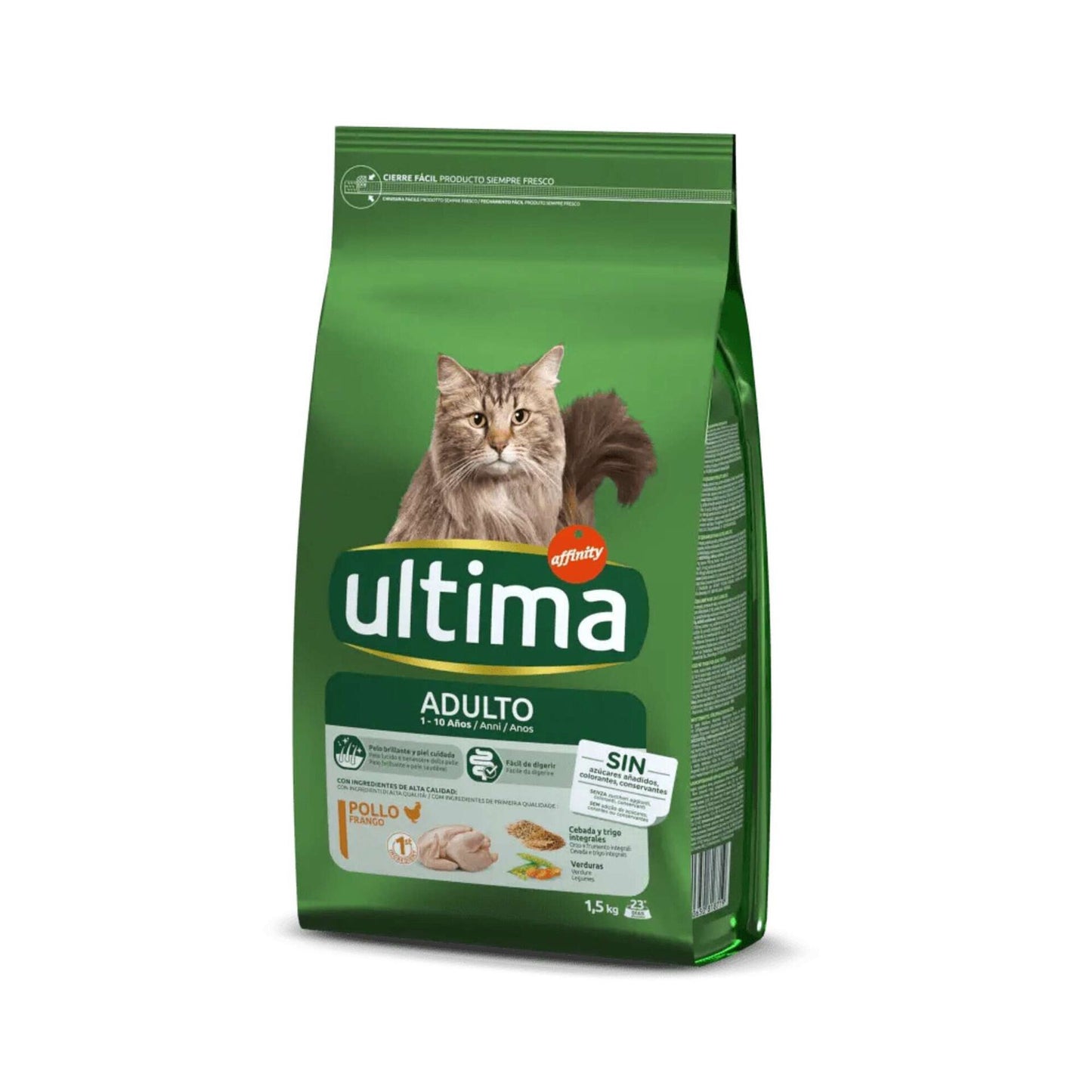 Alimento para gatos adultos Affinity Ultima con pollo 1,5 kg