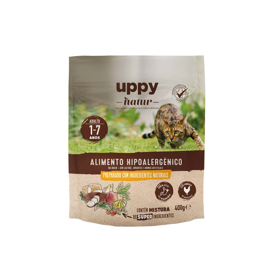 Natural Adult Cat Food Grain Free Chicken Uppy Nature 400 grams