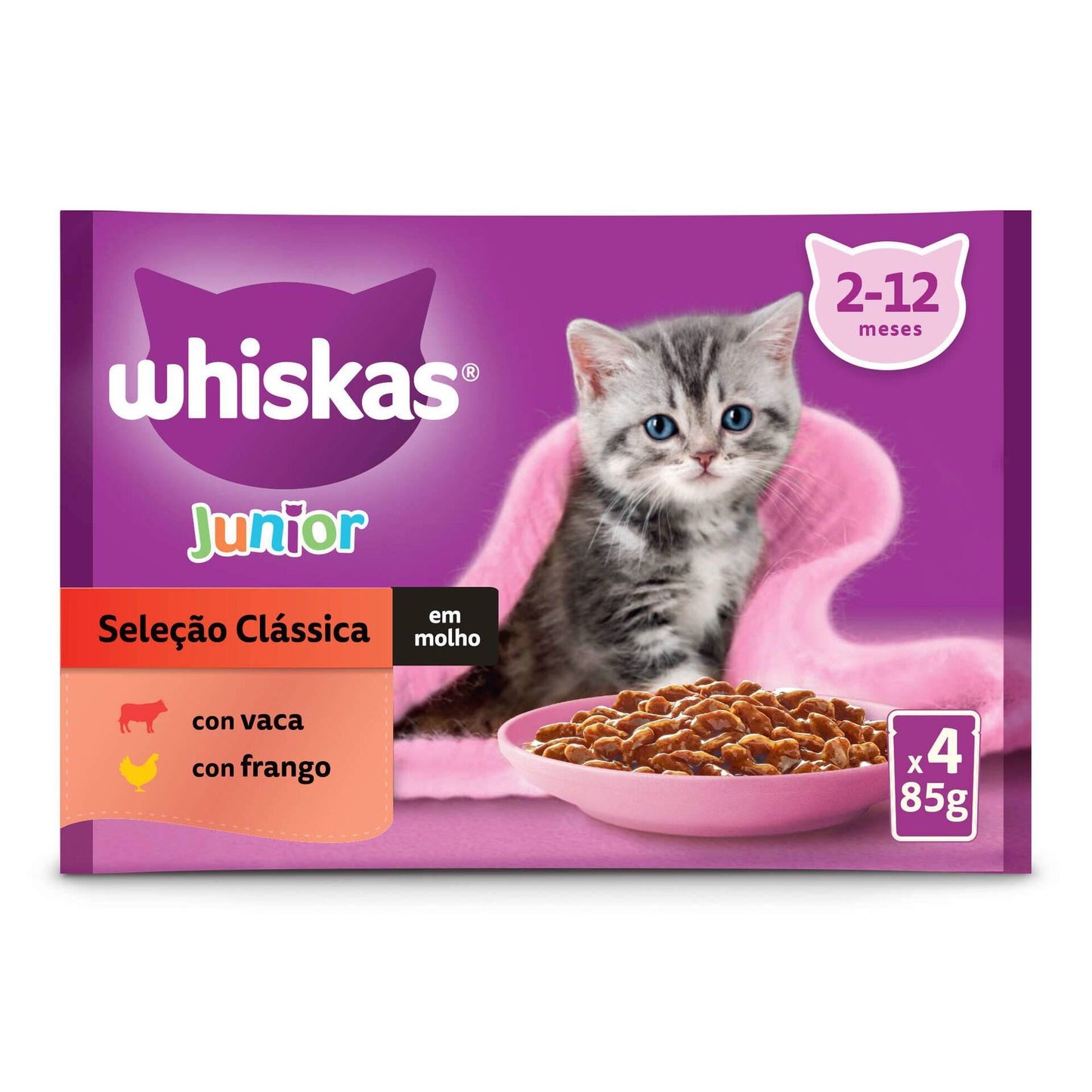 Whiskas Katzenfutter Meat Junior 4x85g