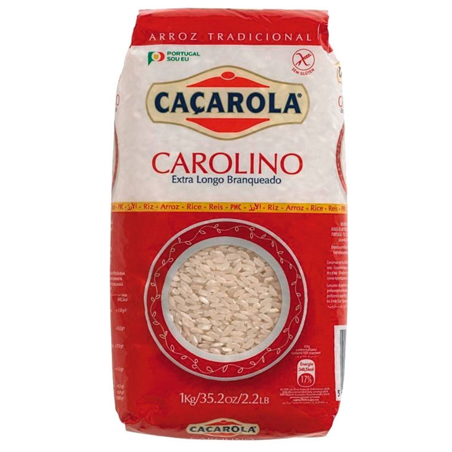 Cacarola Carolino Rice 1kg premium portuguese medium grain rice pantry essentials rice and grains traditional cooking world foods