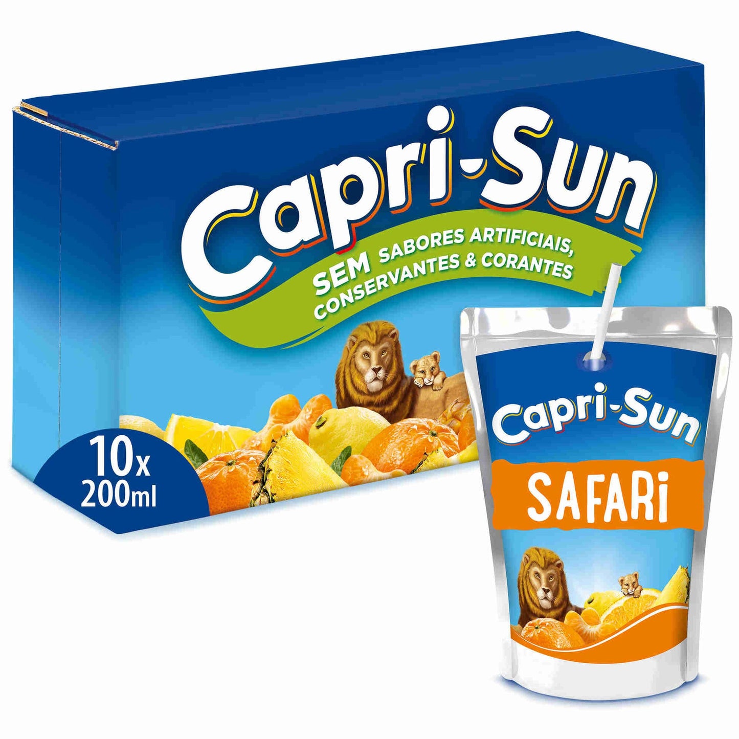 Capri Sun Safari Fruit Juice 10x200ml multipack fruit juice pouches lunch box drinks