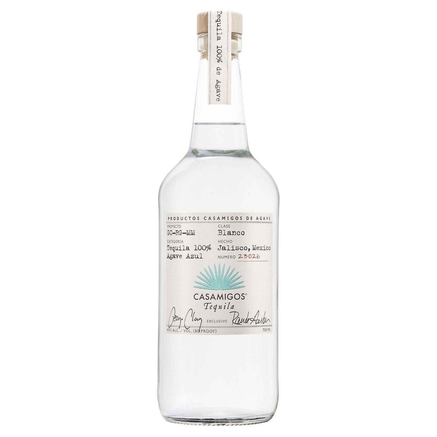 Casamigos blanco tequila 700ml 40 percent abv premium blue agave tequila crystal clear spirit bottle