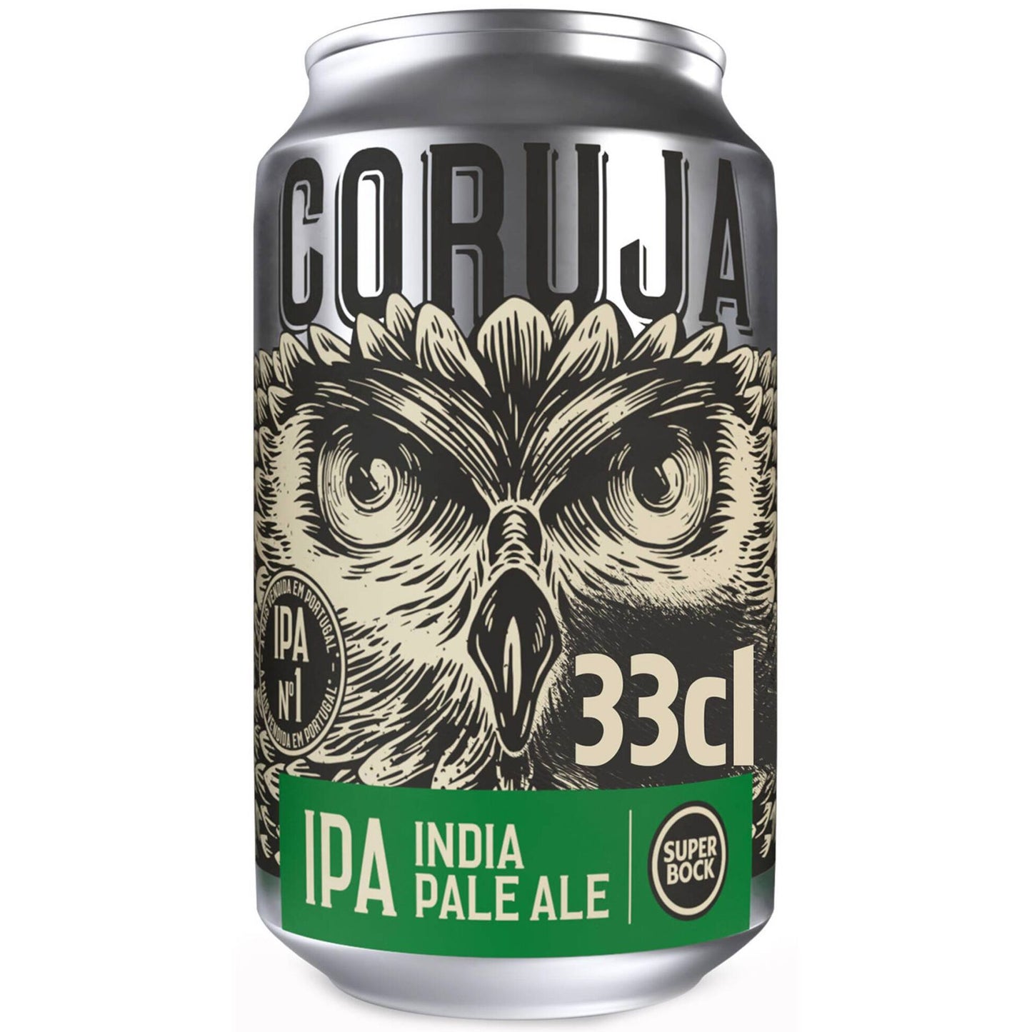 Coruja India Pale Ale Beer 330ml can 5.7 percent ABV Portuguese IPA craft beer can Beer Craft and Premium
