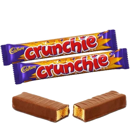 Crunchie Cadbury 40g milk chocolate coated honeycomb snack bar confectionery collection