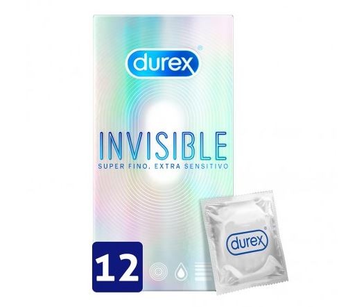 Durex Invisible Extra Lubricated condoms 12 ultra thin latex condoms extra lubricant intimate protection