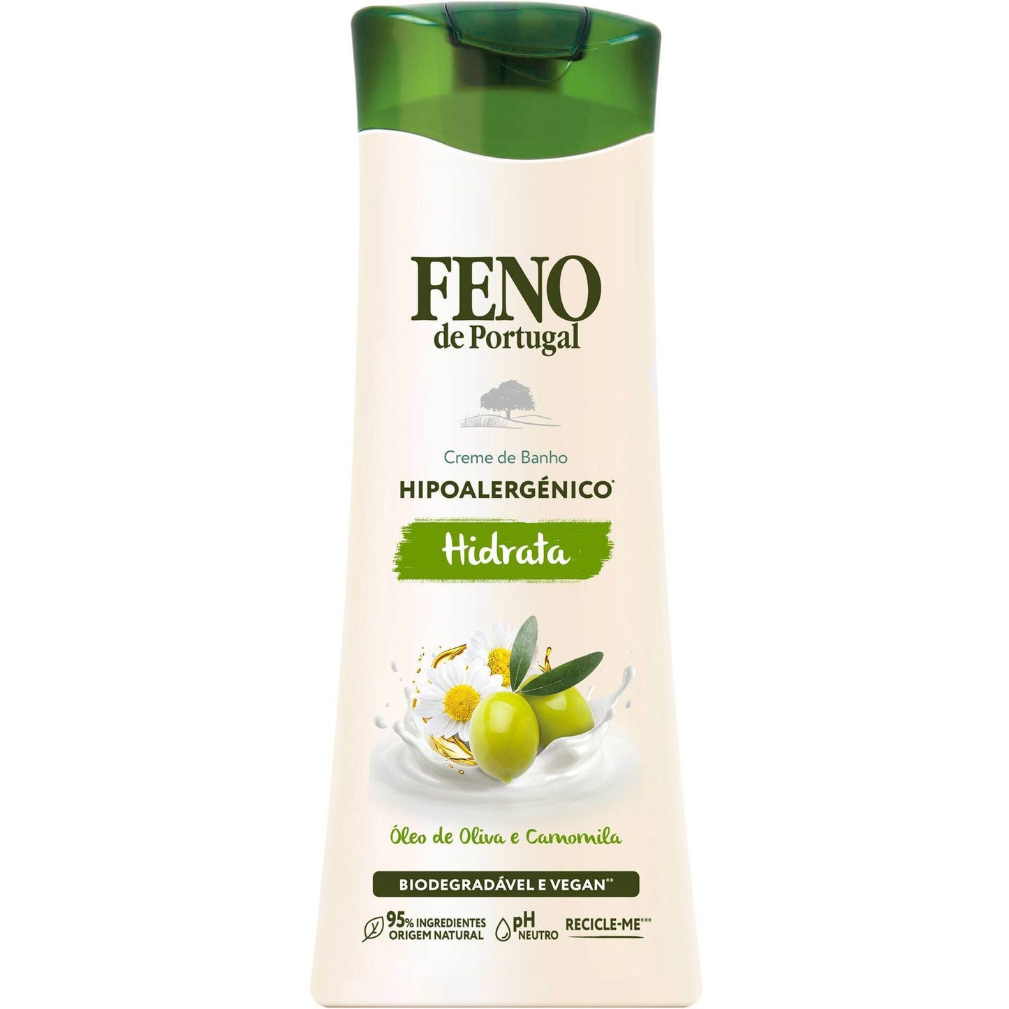 Feno olive oil hypoallergenic bath cream 650ml moisturizing body wash chamomile oat bath and shower skin care personal hygiene
