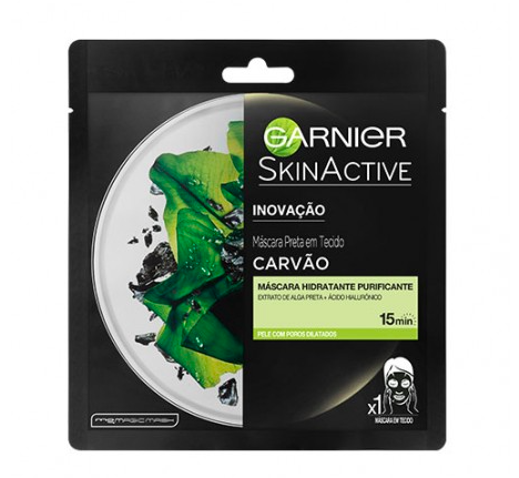 Garnier SkinActive charcoal black tissue mask 28g purifying face mask oily skin detox hydration