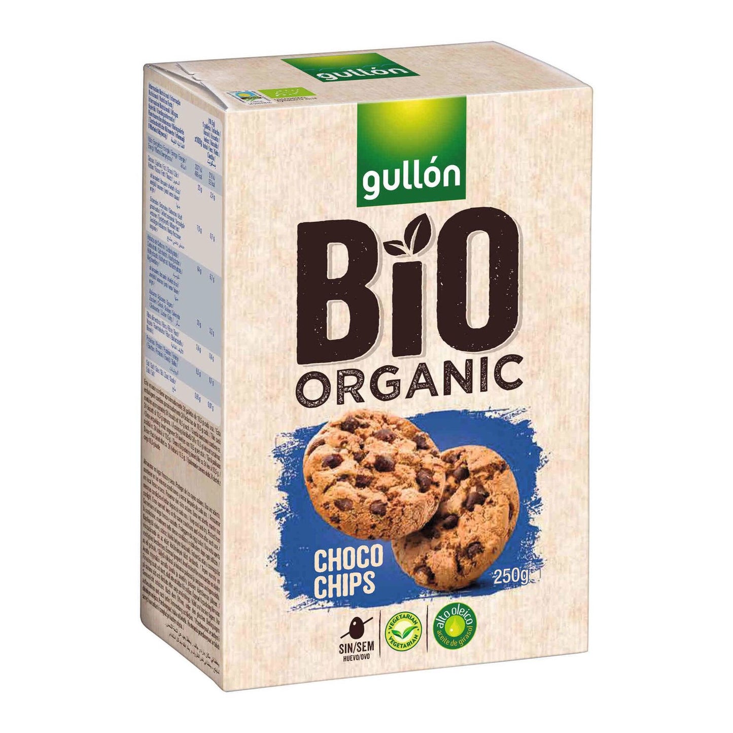 Gullón Chocolate Chip Cookies 250g pack – crunchy golden biscuits with chocolate chips – Cookies and Rusks – South African Products – Chocolate
