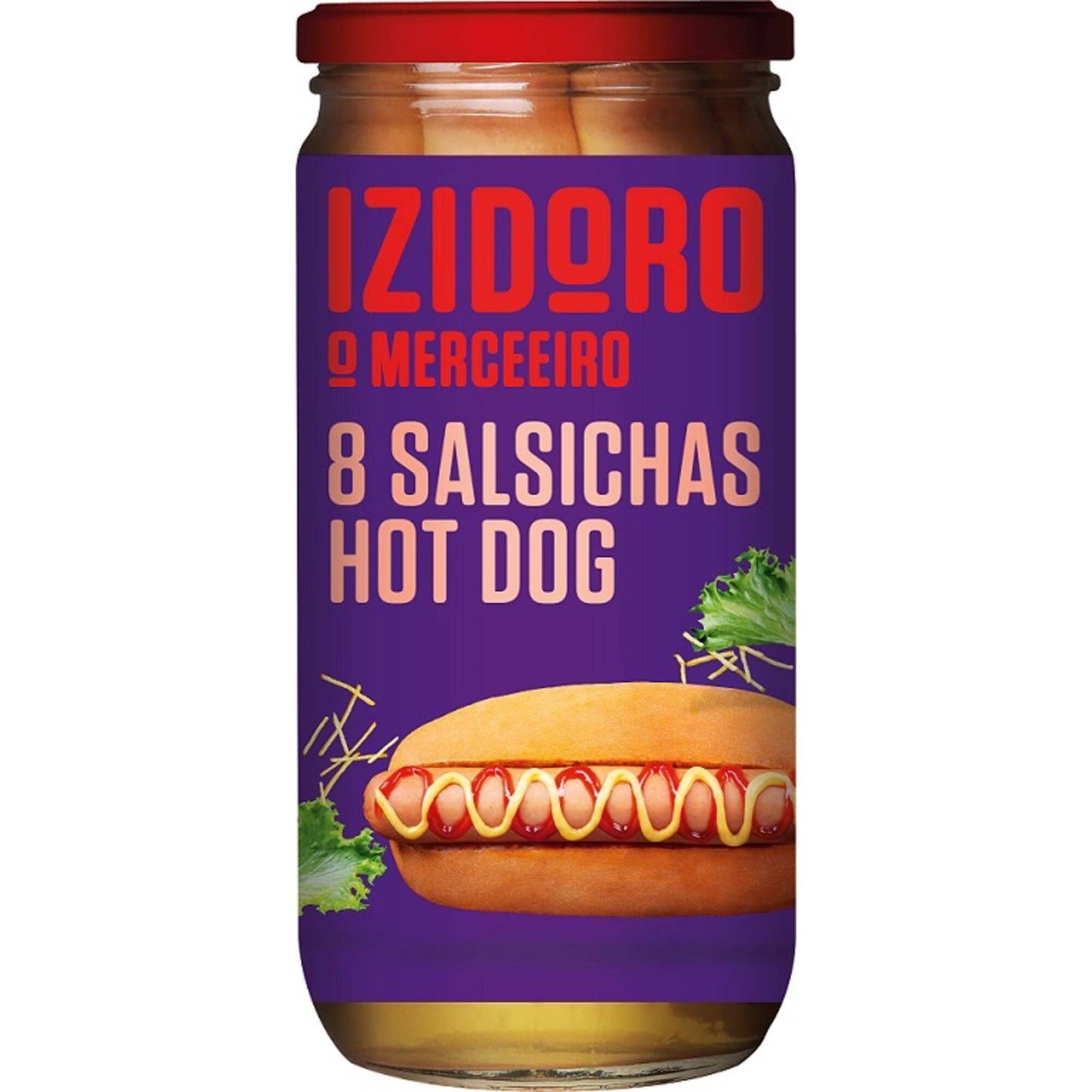 Izidoro hot dog sausages in glass jar 8 pack 650g gluten free preserved sausages pantry food portuguese hot dog sausages