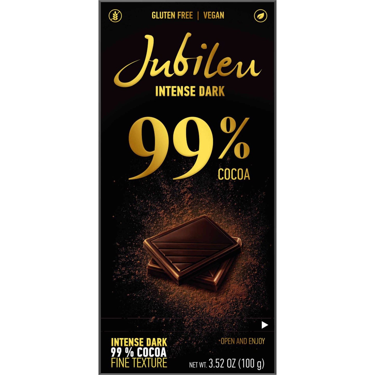 Jubilee 99 percent cocoa dark chocolate tablet 100g gluten free vegan Chocolate Tablets and Slabs