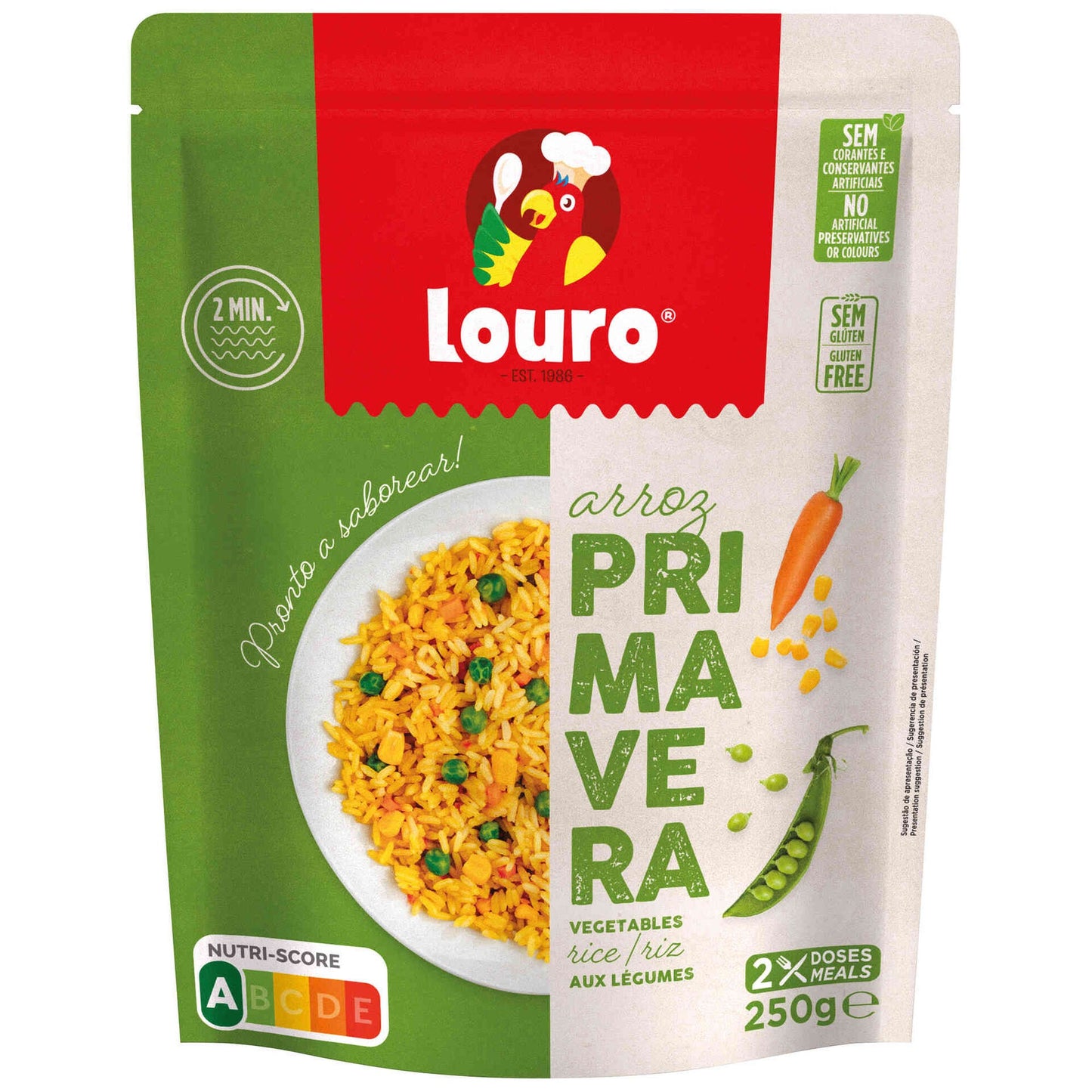 Louro Primavera Ready to Eat Rice with Bay Leaf 250g portuguese spring rice ready meals convenience foods pantry essentials