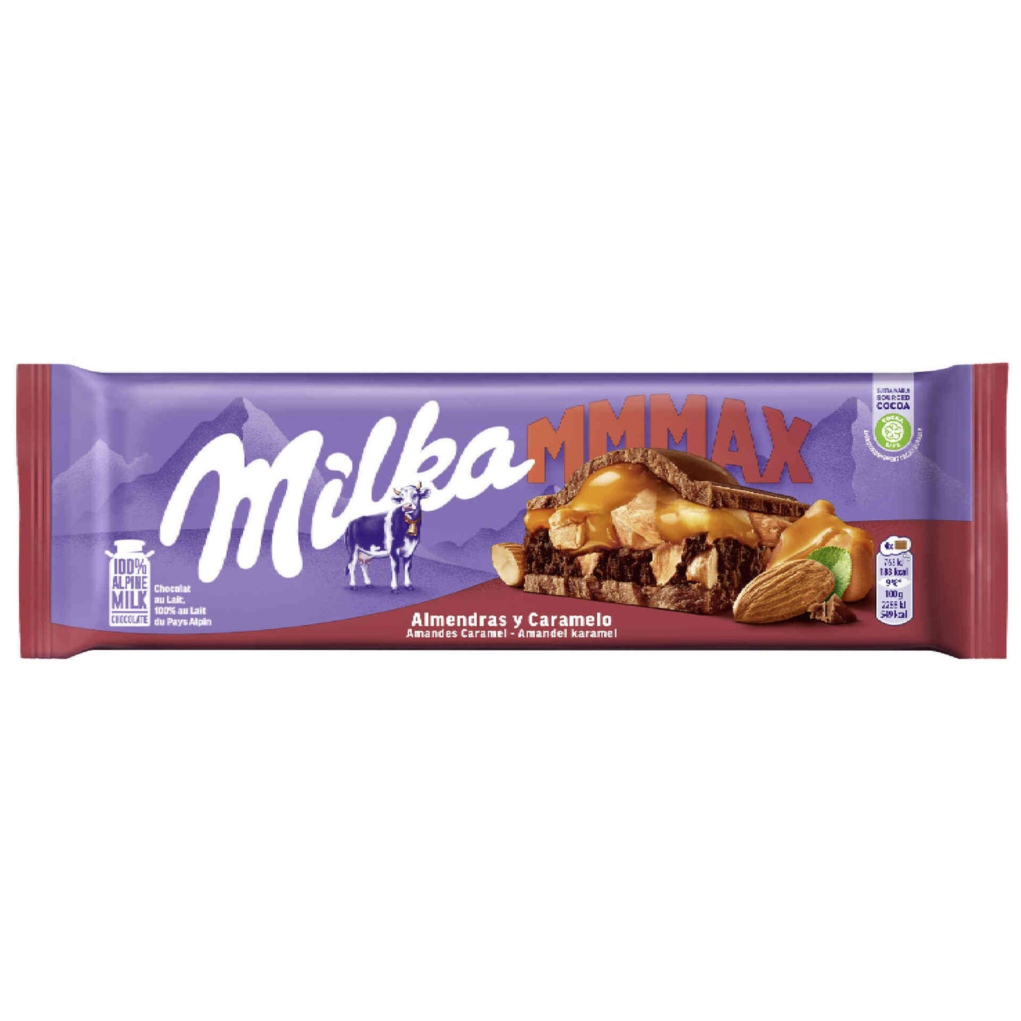 Milka almond and caramel chocolate tablet 300g XXL alpine milk chocolate slab with almonds Chocolate Tablets and Slabs