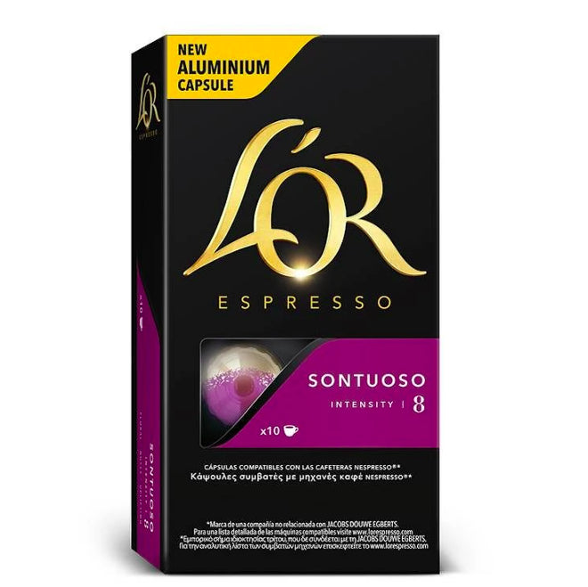 Nespresso LOR Sontuoso intensity 8 capsules 10 pack smooth espresso pods Nespresso Original