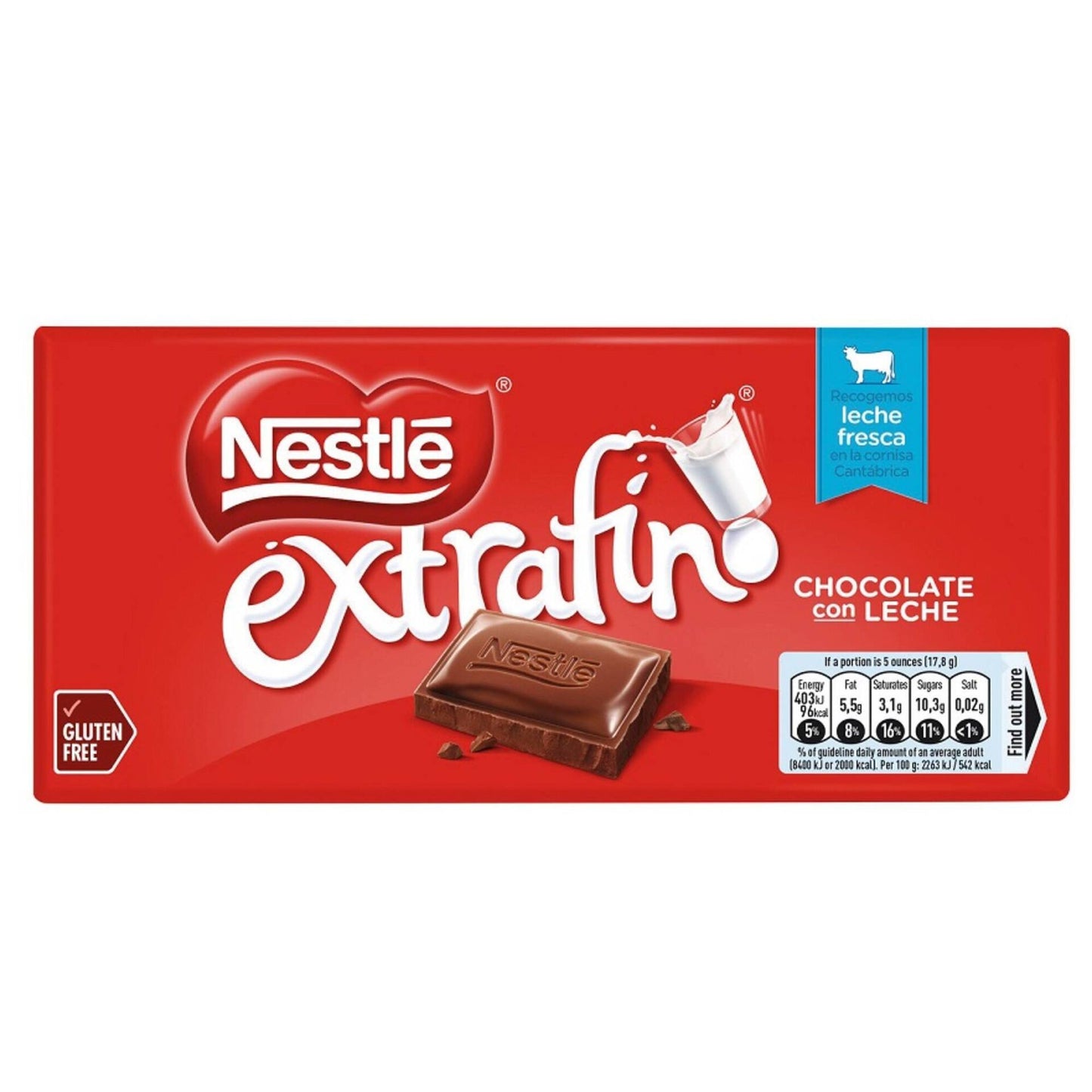 Nestlé Extra Fine milk chocolate tablet 125g creamy chocolate slab Chocolate Tablets and Slabs
