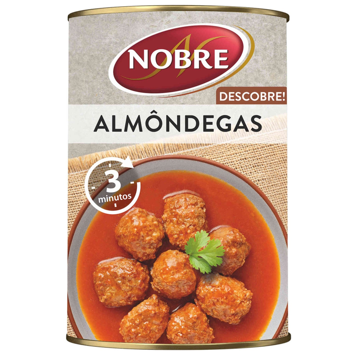 Nobre almondegas meatballs 500g pork beef soy meatballs in tomato sauce, canned family meal, Portuguese UK and South African household favourite