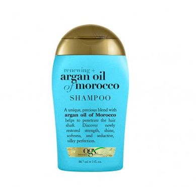 OGX Moroccan argan oil renewing shampoo 385ml nourishing hair care dry damaged hair repair