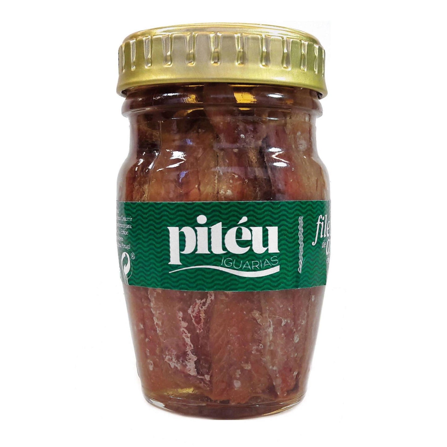 Pitéu anchovy fillets in olive oil 80g premium glass jar anchovies portuguese seafood pantry fish