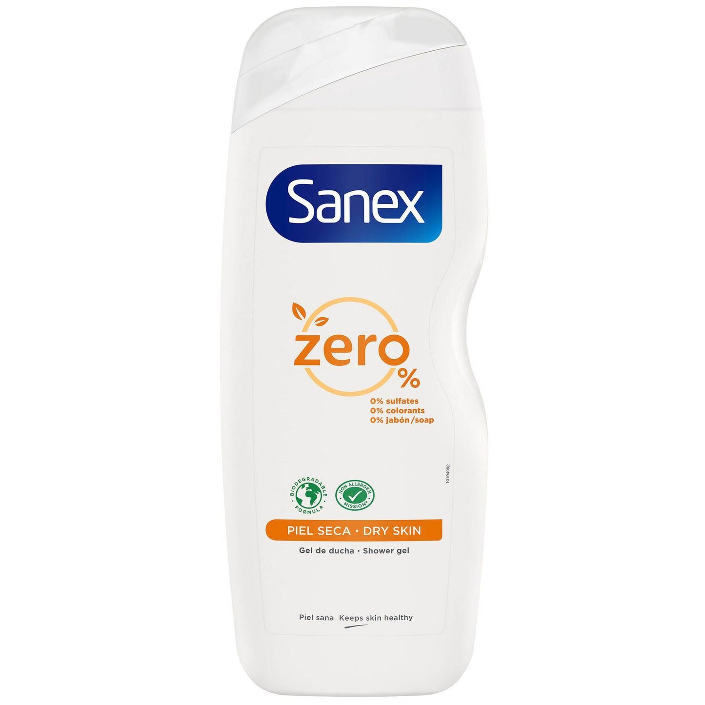Sanex zero percent dry skin shower gel 600ml body wash sensitive skin hydration bath and shower skin care personal hygiene