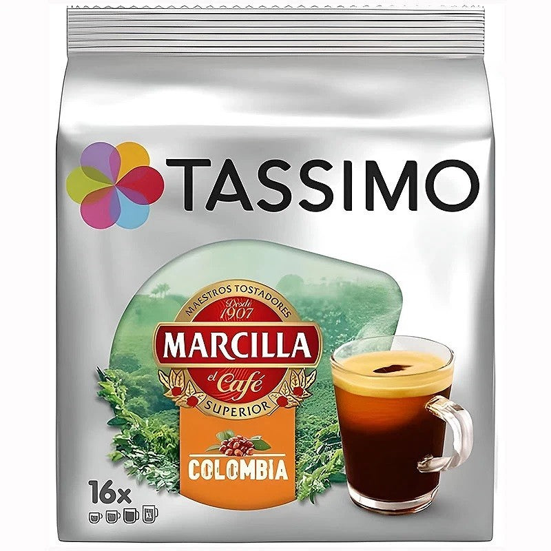 Tassimo Marcilla Espresso Colombia coffee pods 16 pack Colombian espresso capsules Tassimo machine