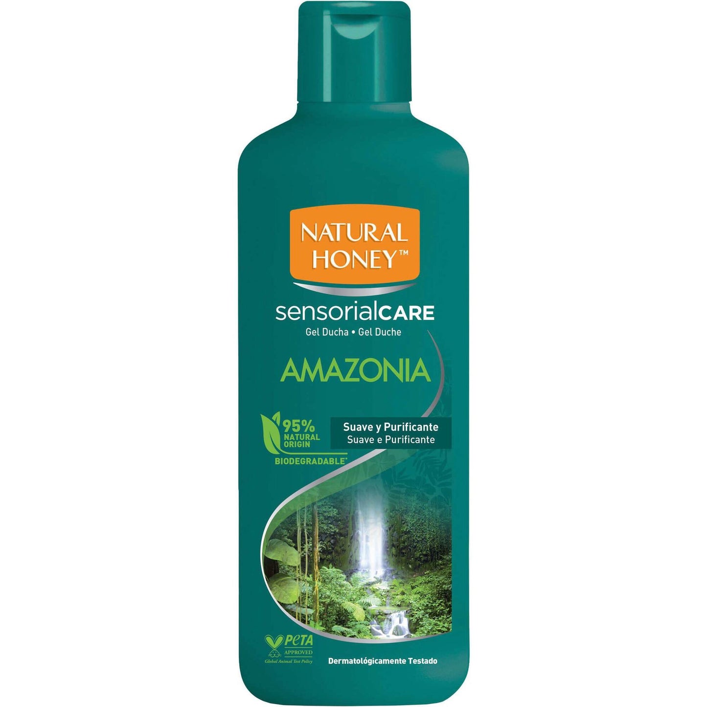 amazonia natural honey sensations shower gel 650ml moisturizing body wash botanical skin care family size bottle