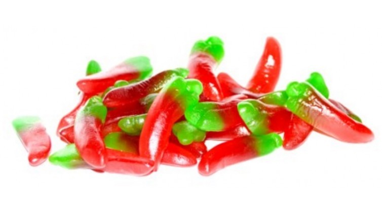 chilli gummy peppers by weight – spicy jelly sweets pick n mix candy