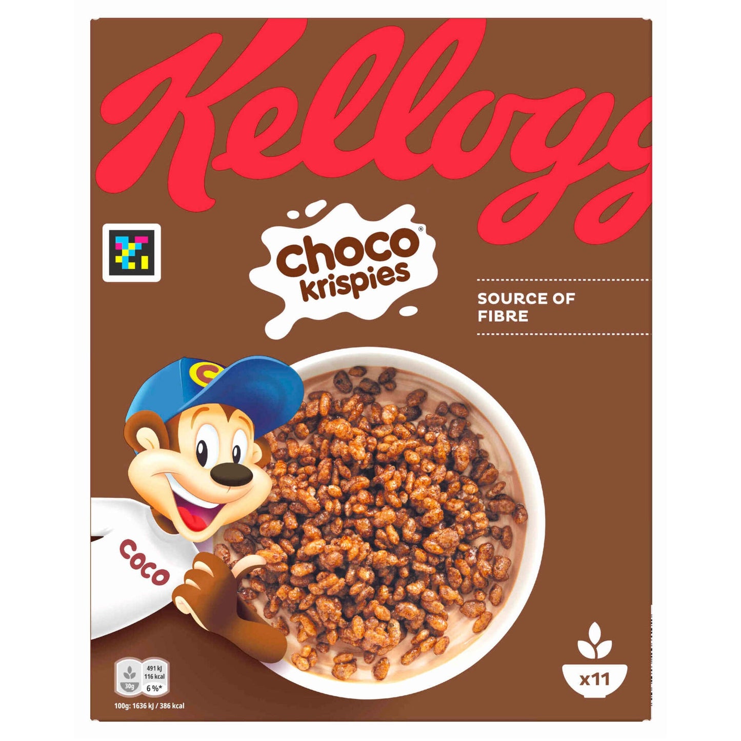 choco krispies chocolate rice cereal 330g kelloggs crispy rice cocoa cereal