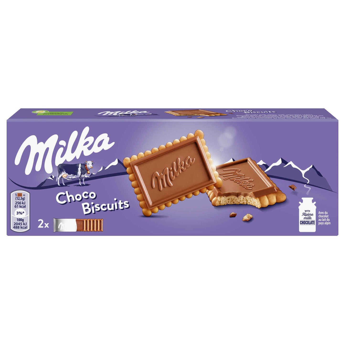 chocolate biscuit cookies Milka 150g milk chocolate covered biscuits crunchy cookie snack