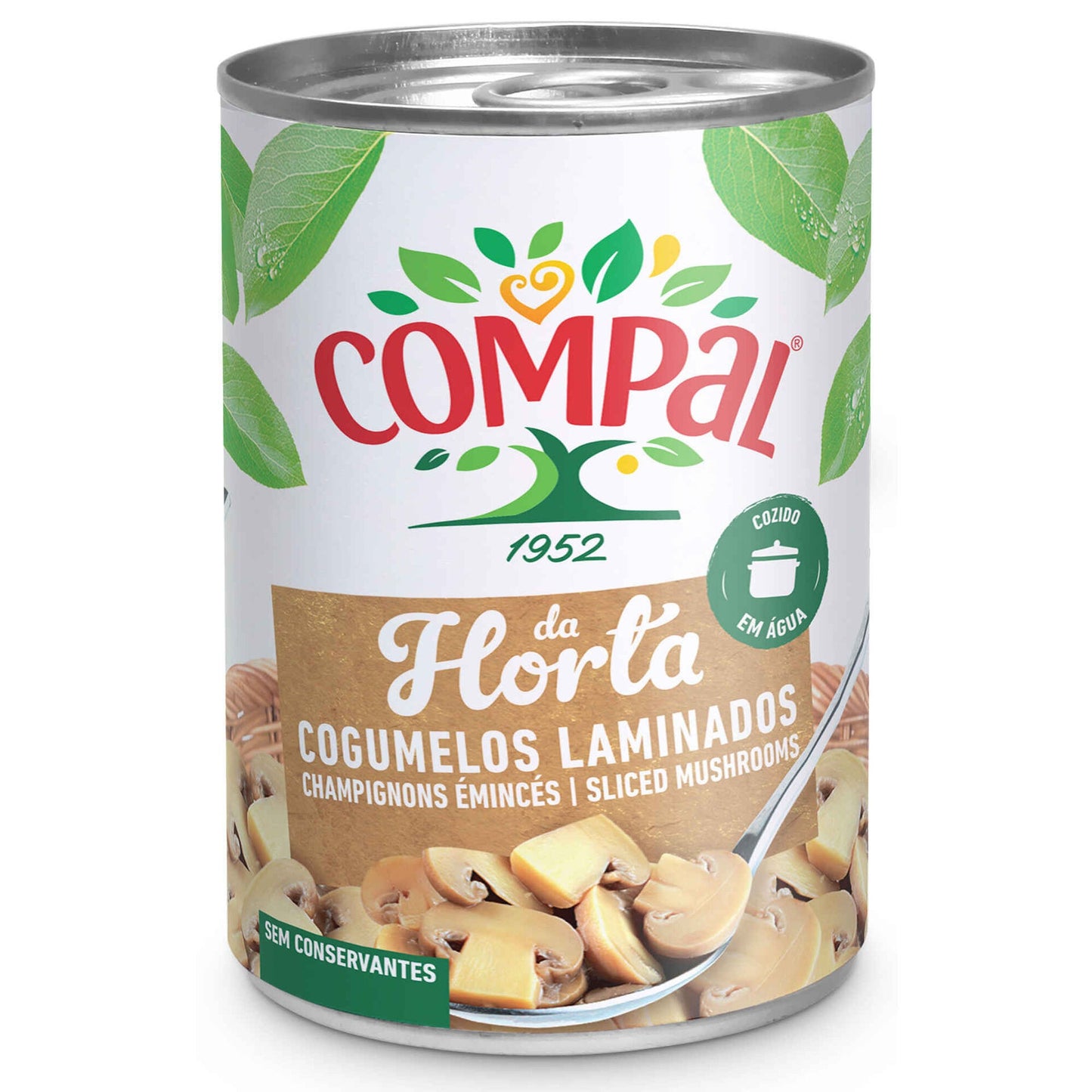 compal da horta sliced mushrooms 290g gluten free canned mushrooms premium cooking mushrooms pantry vegetables