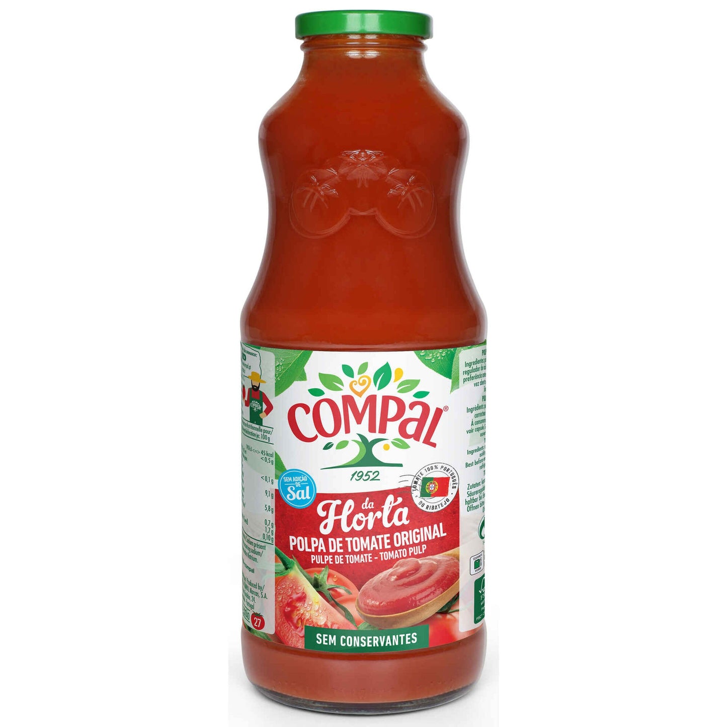 compal tomato pulp 500g portuguese grown naturally sweet premium cooking tomatoes pasta sauce base family meals