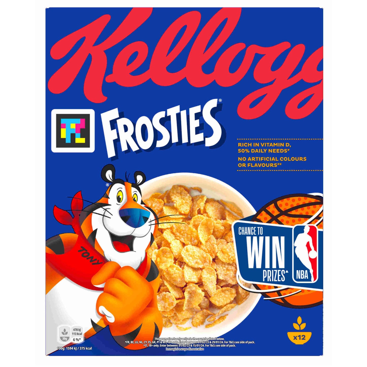 frosties corn flakes 330g kelloggs sweetened cornflake cereal