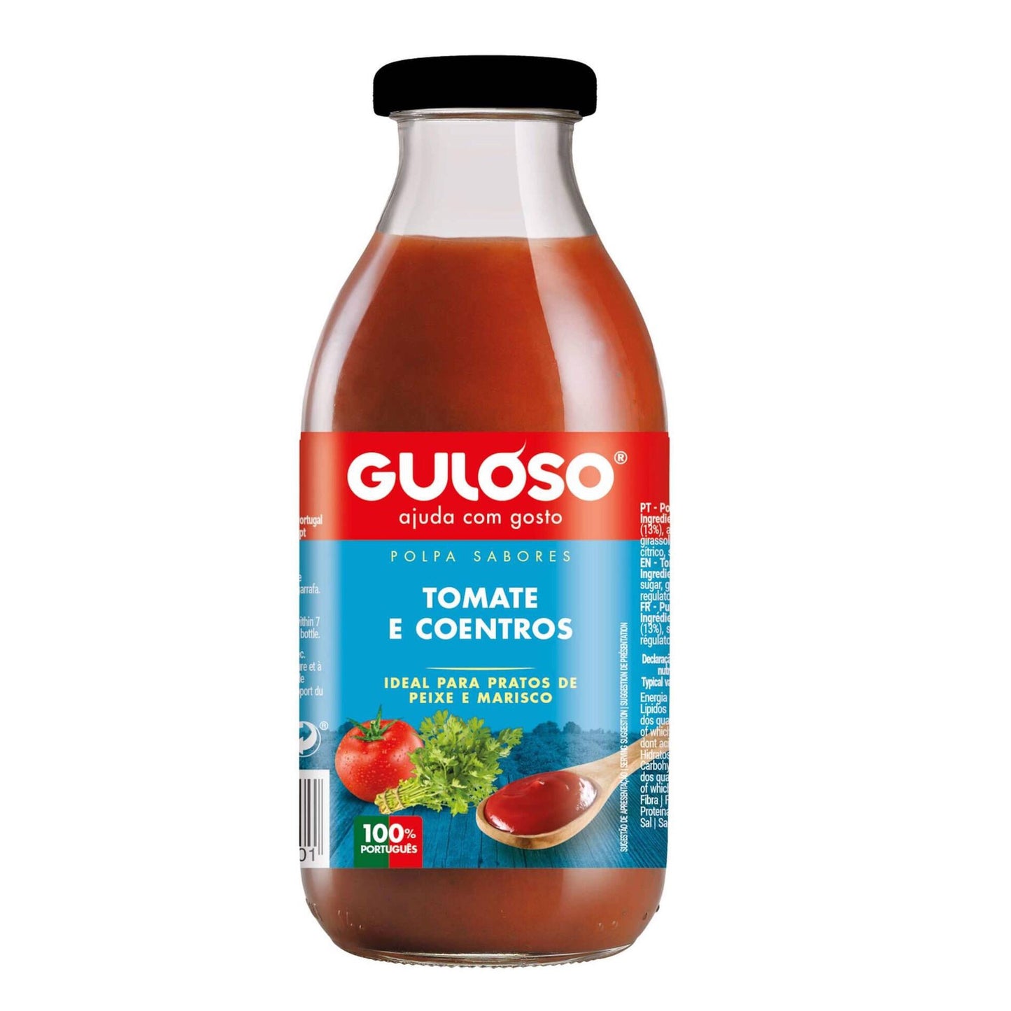 guloso tomato pulp with coriander 500g portuguese grown premium curry peri peri cooking tomatoes