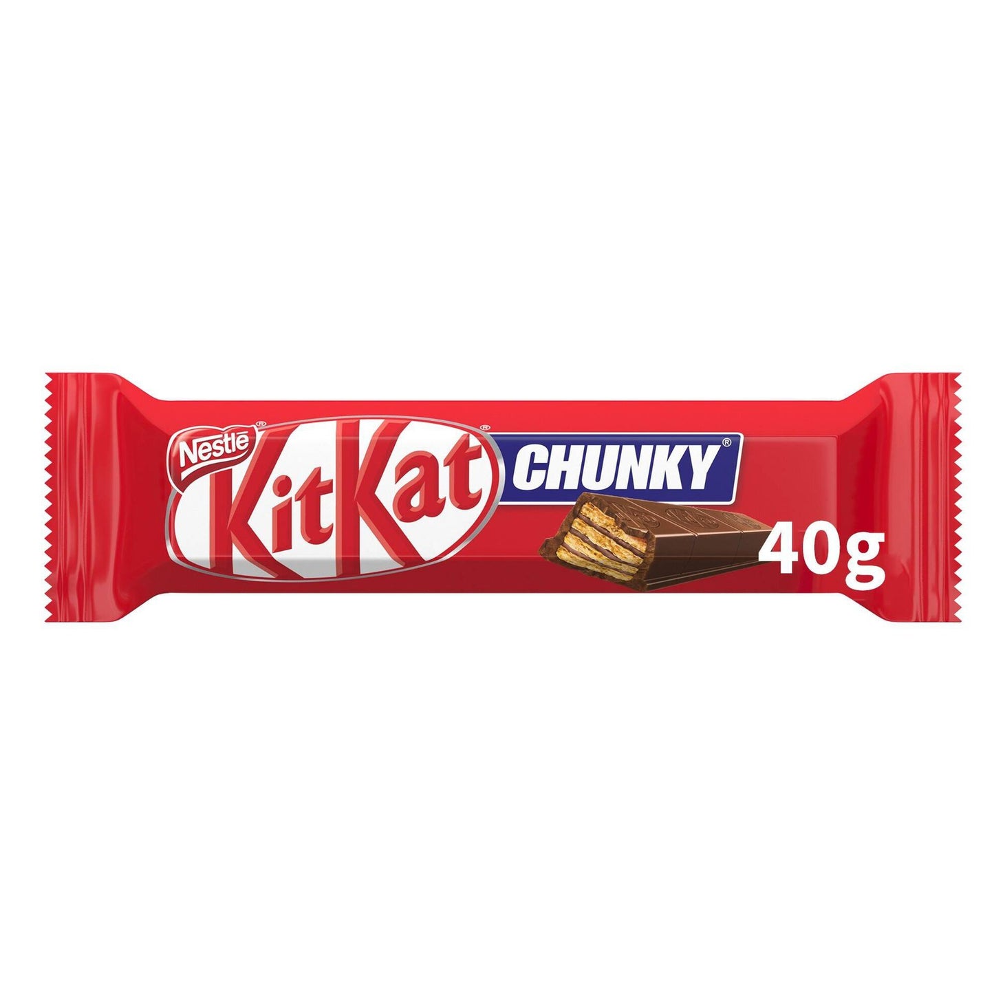 kitkat chunky milk chocolate wafer snack bar 40g nestle chunky chocolate wafer bar classic chocolate bars and snack bars