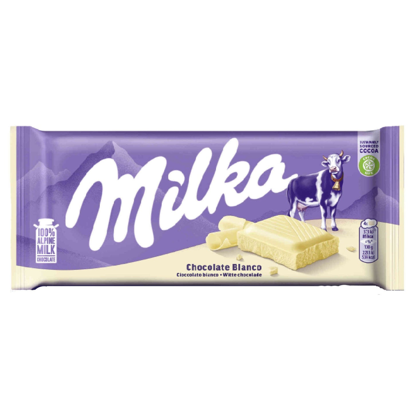 milka white chocolate tablet 100g creamy alpine milk white chocolate bar chocolate tablets and slabs