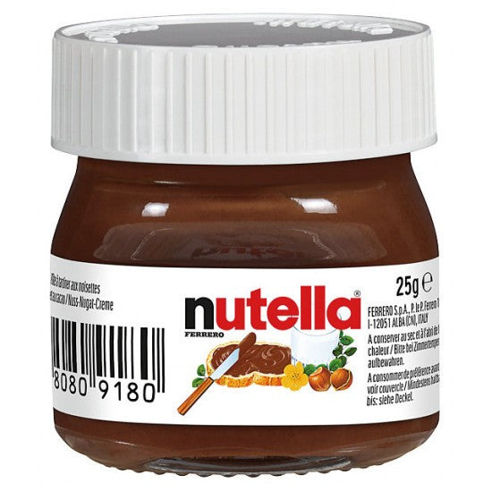 nutella mini 25 g chocolate hazelnut spread portion pot mini size