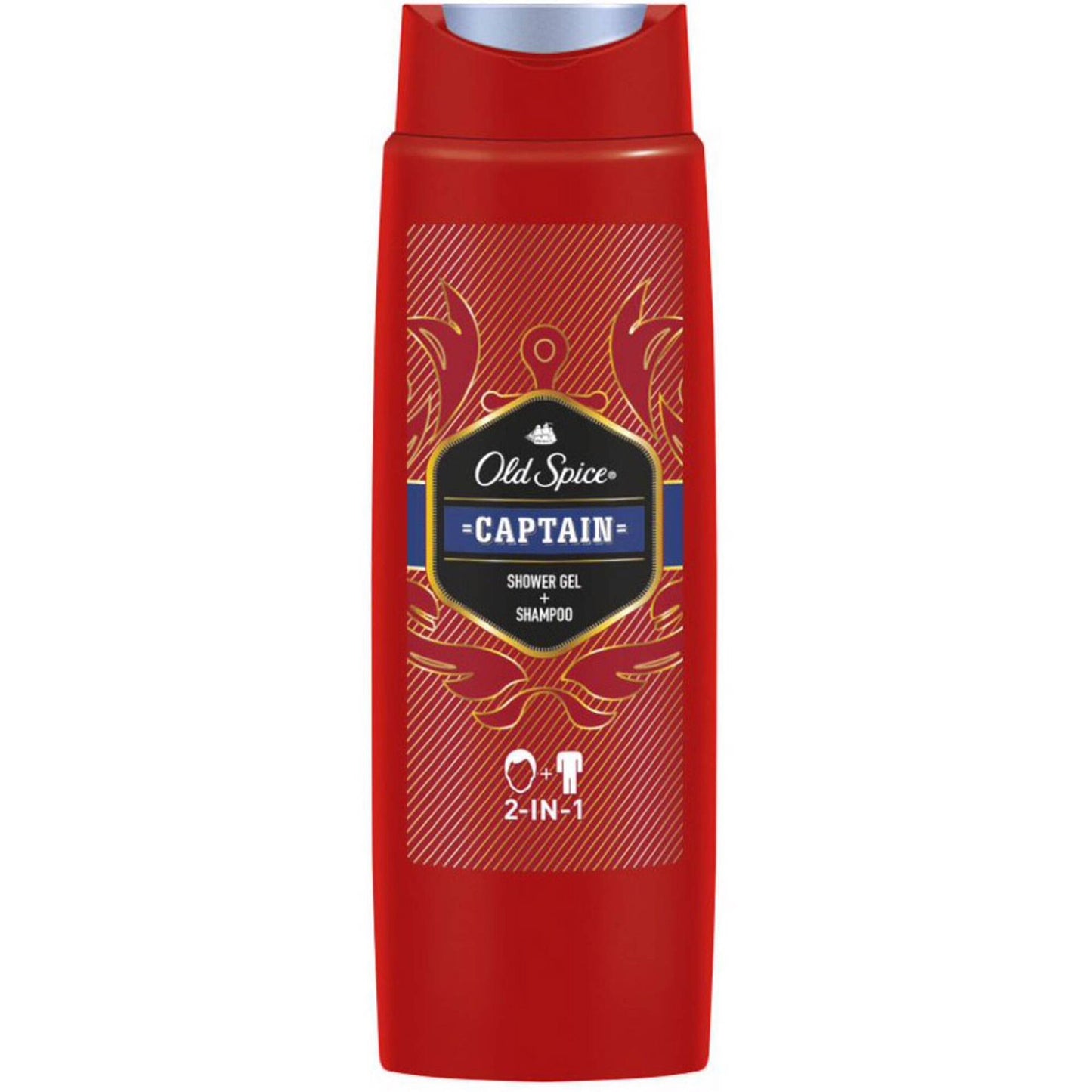 old spice captain 3 in 1 shower gel 400ml men body face hair wash masculine fresh grooming care