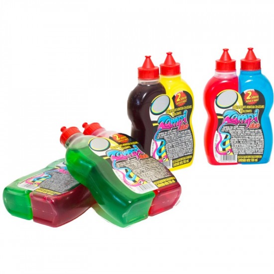 zamba zampi duo ice lolly liquid candy 100ml dual flavour squeeze bottle novelty sweets kids candy